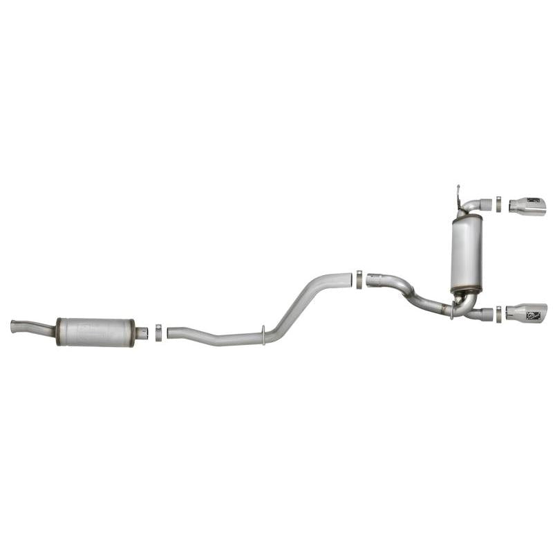 aFe Rebel Series 2.5in 409 SS Cat-Back Exhaust w/ Polished Tips 2018+ Jeep Wrangler (JL) V6 3.6L-SR1 Performance