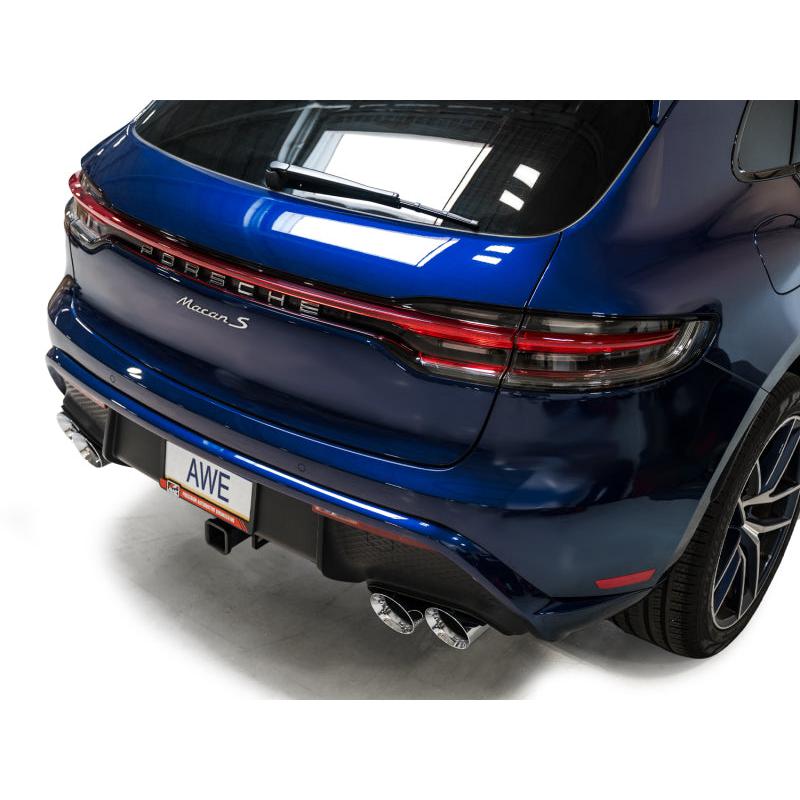 AWE Tuning 2022+ Porsche Macan 2.9TT Touring Edition Catback Exhaust w/ Chrome Silver Tips