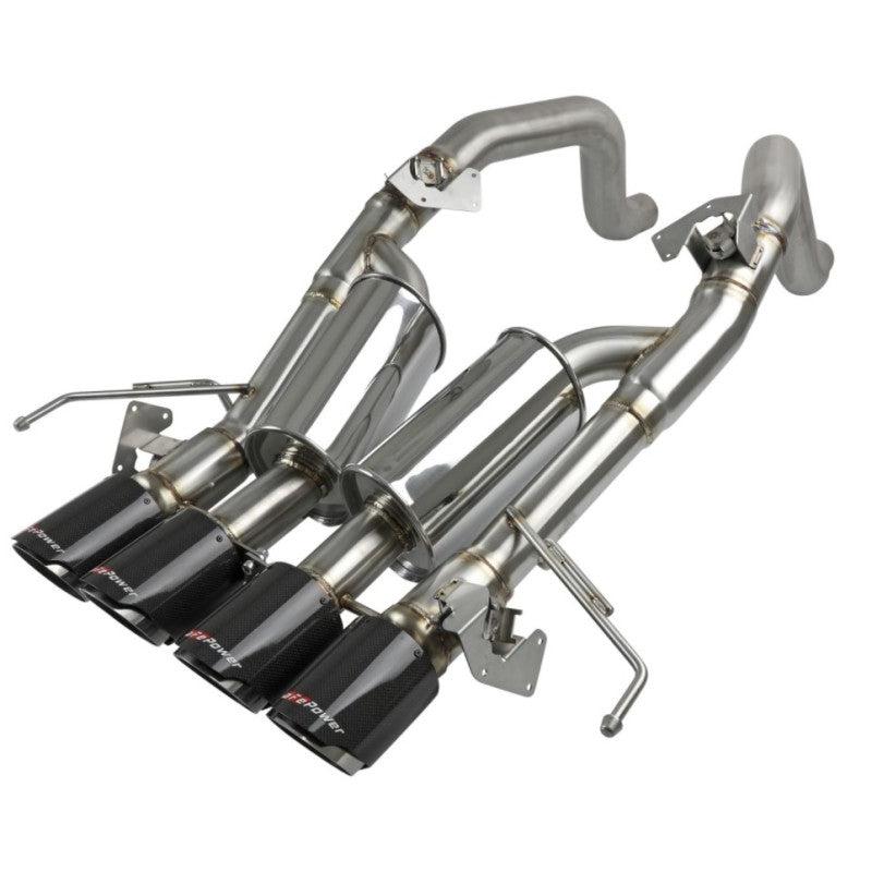 aFe MACH Force-Xp Axle-Back Exhaust System w/ Carbon Fiber Tips Chevrolet Corvette (C7) 14-19 6.2L-SR1 Performance