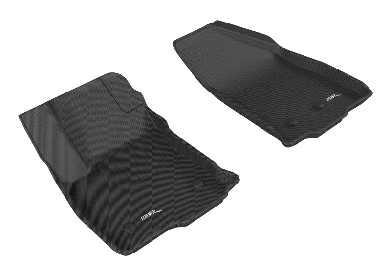 3D MAXpider 2016-2019 Chevrolet Volt Kagu 1st Row Floormat - Black-SR1 Performance