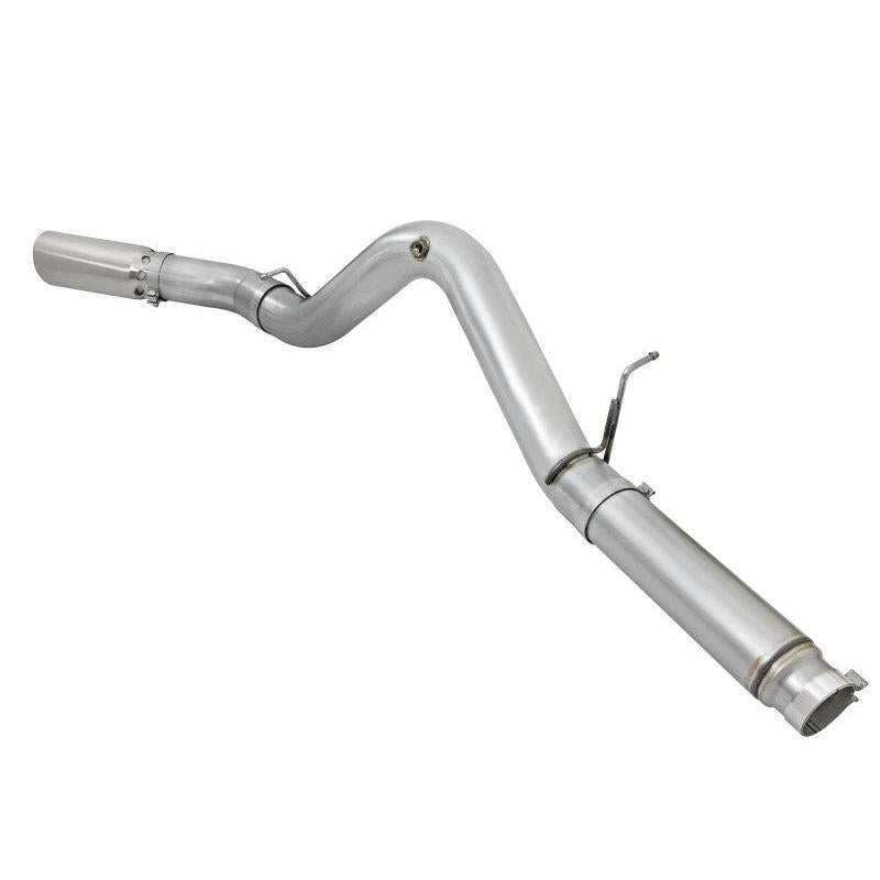 aFe Atlas Exhaust 5in DPF-Back Aluminized Steel w/ Polished Tips 16-17 GM Diesel Truck V8-6.6L (td)