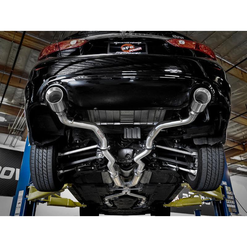 aFe Takeda 2.5in 304 SS Cat-Back Exhaust System w/ Polished Tips 16-18 Infiniti Q50 V6-3.0L (tt)