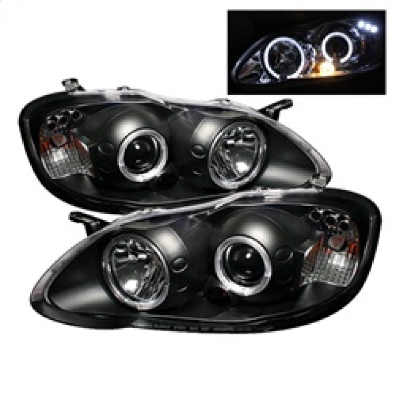 Spyder Toyota Corolla 03-08 Projector Headlights LED Halo- LED Blk - Low H1 PRO-YD-TC03-HL-BK-SR1 Performance
