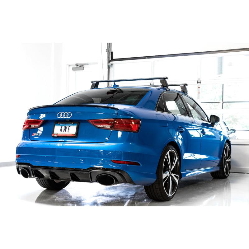 AWE Tuning 17-19 Audi RS3 8V Track Edition Exhaust - Diamond Black Tips RS-Style Tips