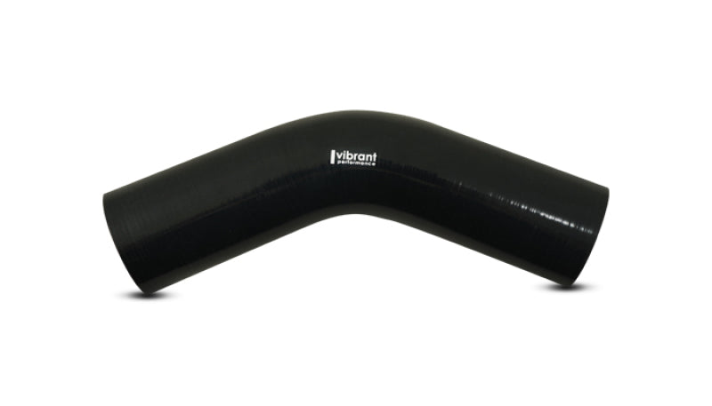 Vibrant 45 Degree Silicone Elbow 1.625in ID x 5.00in Leg Length - Black