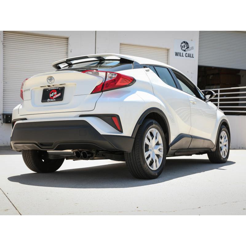aFe Takeda 18-21 Toyota C-HR 2.0L 2.5in 304 Stainless Steel Cat-Back Exhaust w/ Black Tip-SR1 Performance
