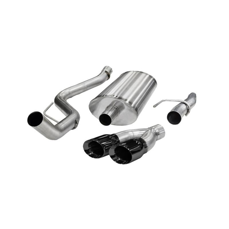 Corsa 2011-2014 Ford F-150 5.0L V8 Black Sport Cat-Back Exhaust