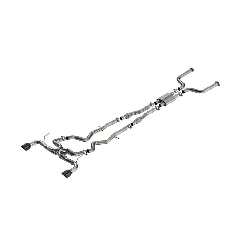 Borla 16-24 Infinity Q50 (Auto V6) ATAK Cat Back - 4.5in Black Chrome Tip