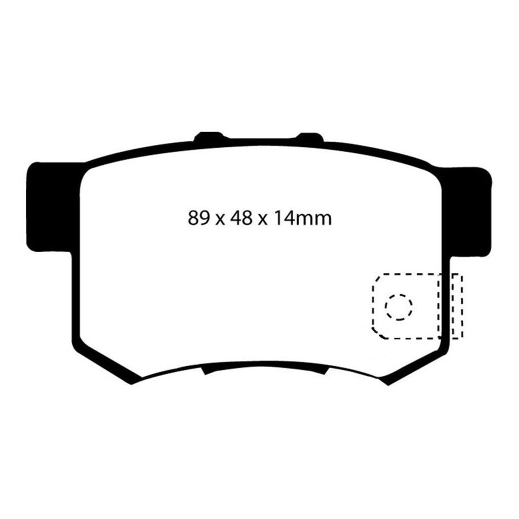 EBC Yellowstuff Rear Brake Pads for 1995-2001 Honda Accord & Prelude – High-Performance Street and Track Use