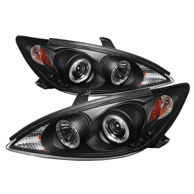 Spyder Toyota Camry 02-06 Projector Headlights LED Halo LED Black High H1 Low H1 PRO-YD-TCAM02-HL-BK-SR1 Performance