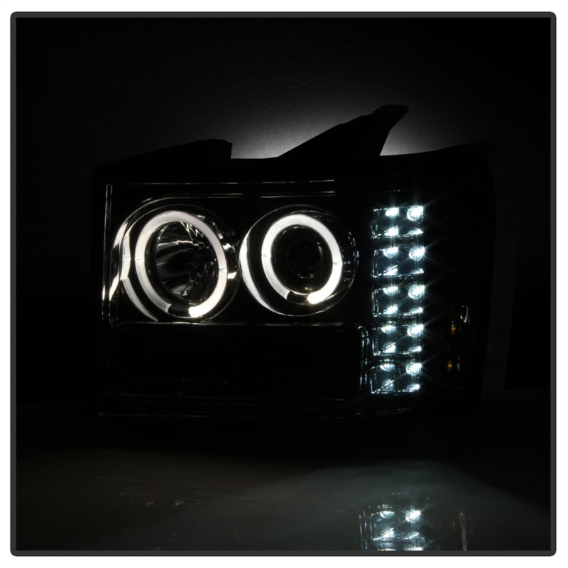 Spyder GMC Sierra 1500/2500/3500 07-13 Projector Headlights LED Halo- LED Smoke PRO-YD-GS07-HL-SM-SR1 Performance