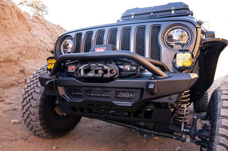 DV8 Offroad Spec Series Front Bumper for Jeep Wrangler JL & Gladiator JT – Heavy-Duty Winch-Ready Off-Road Protection