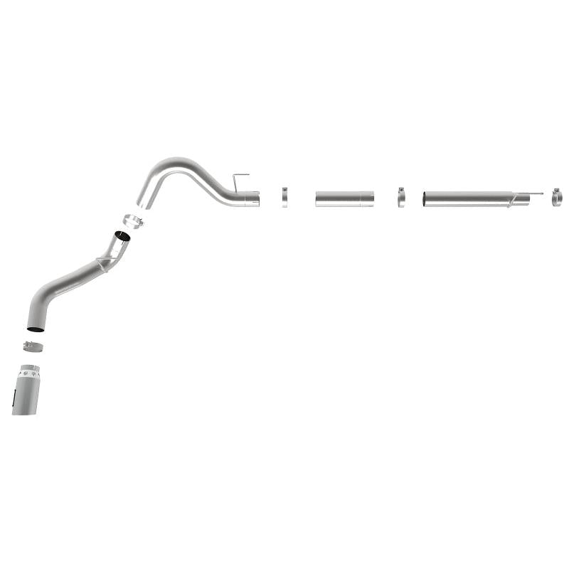 aFe Large Bore-HD 4in 409 SS DPF-Back Exh 18-19 Ford F-150 V6-3.0L (td) w/ Polished Tip-SR1 Performance