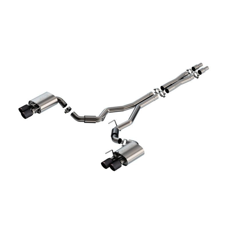 Borla 2024 Ford Mustang GT 5.0L V8 w/ Active Exhaust S-Type Cat-Back Exhaust System - Carbon Fiber