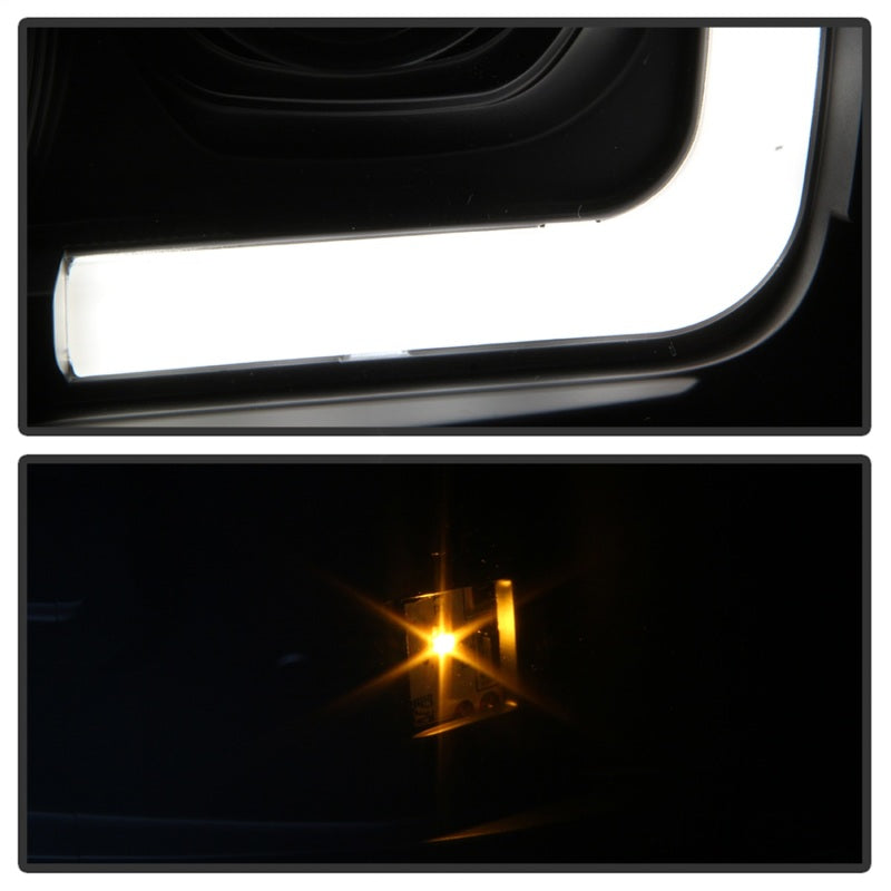 Spyder Ford F250/350/450 05-07 Projector Headlights - Light Bar DRL LED - Black PRO-YD-FS05V2-LB-BK-SR1 Performance