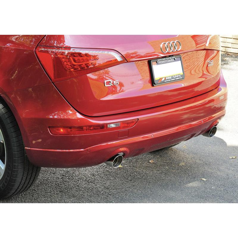 AWE Tuning Audi 8R Q5 3.2L Non-Resonated Exhaust System (Downpipe-Back) - Polished Silver Tips