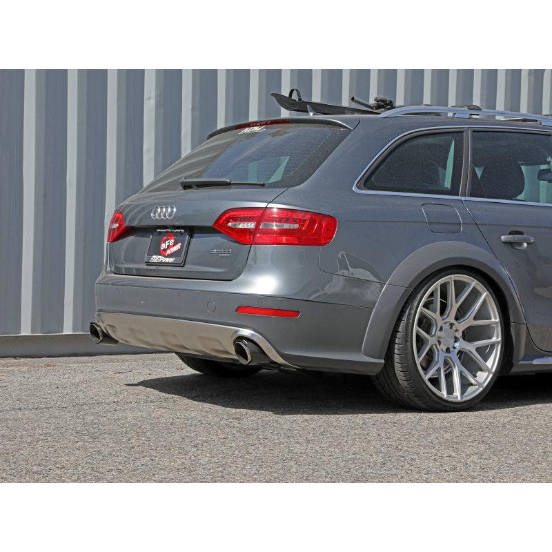 afe MACH Force-Xp 13-16 Audi Allroad L4 SS Axle-Back Exhaust w/ Carbon Tips