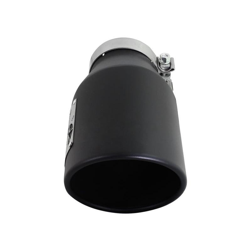 aFe Diesel Exhaust Tip Bolt On Black 4in Inlex x 6in Outlet x 12in-SR1 Performance