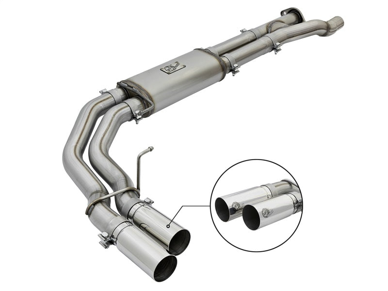 aFe POWER Rebel Series 3in 409 SS Cat Back Exhaust w/ Polished Tips 17 Ford F-150 Raptor V6-3.5L-SR1 Performance