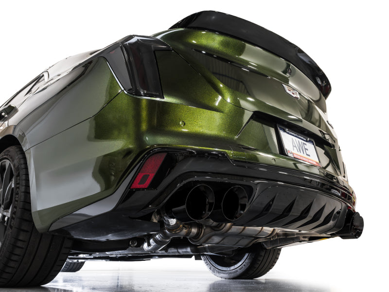 AWE Tuning 2021+ Cadillac CT4-V Blackwing SwitchPath Exhaust with Diamond Black Tips