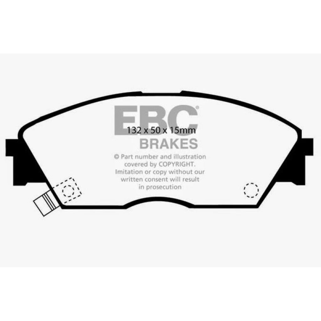EBC Yellowstuff Front Brake Pads for Honda Civic and CRX - Part Number DP4706R
