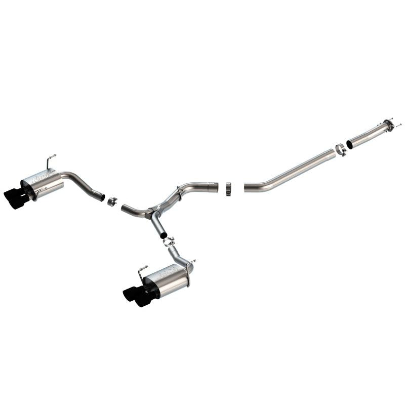 Borla 15-19 Subaru WRX/STI 2.5L Turbo 3in S-Type Catback Exhaust - 2.5in Black Chrome Tips