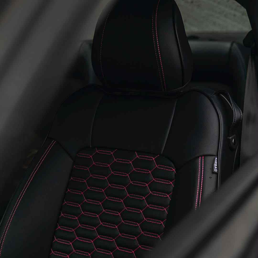 2015-23 Ford Mustang Coupe Double Hex Seat Covers (Custom Order)