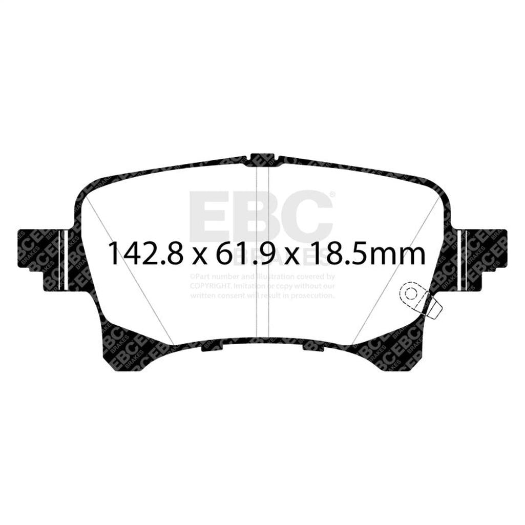 EBC Brakes ED93093 Extra Duty Rear Brake Pads for Jeep Gladiator 2019+
