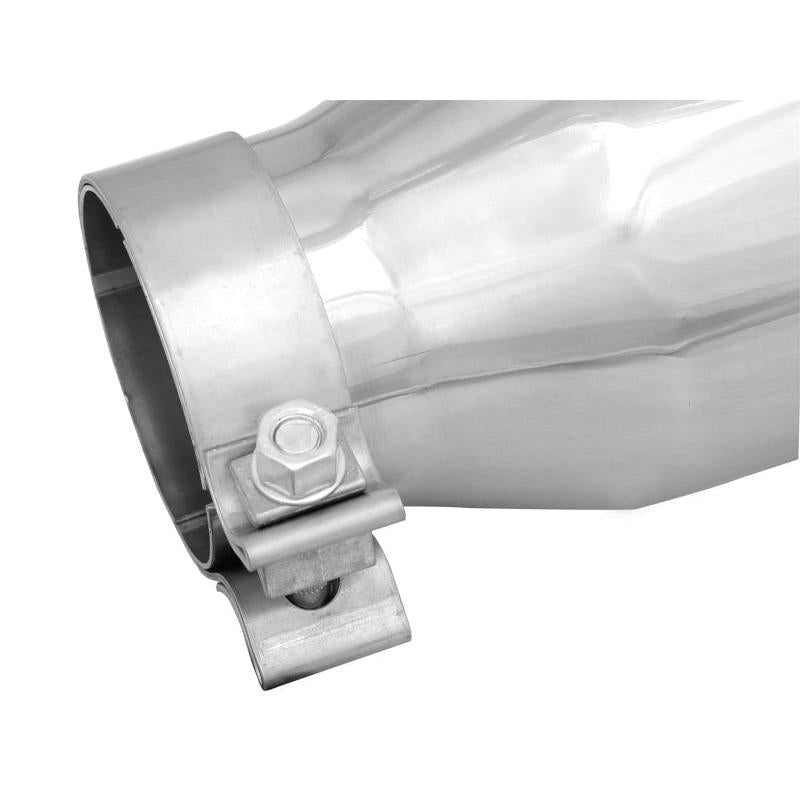 aFe MACH Force-Xp 3in Inlet x 4-1/2in Outlet x 9in Length 304 Stainless Steel Exhaust Tip