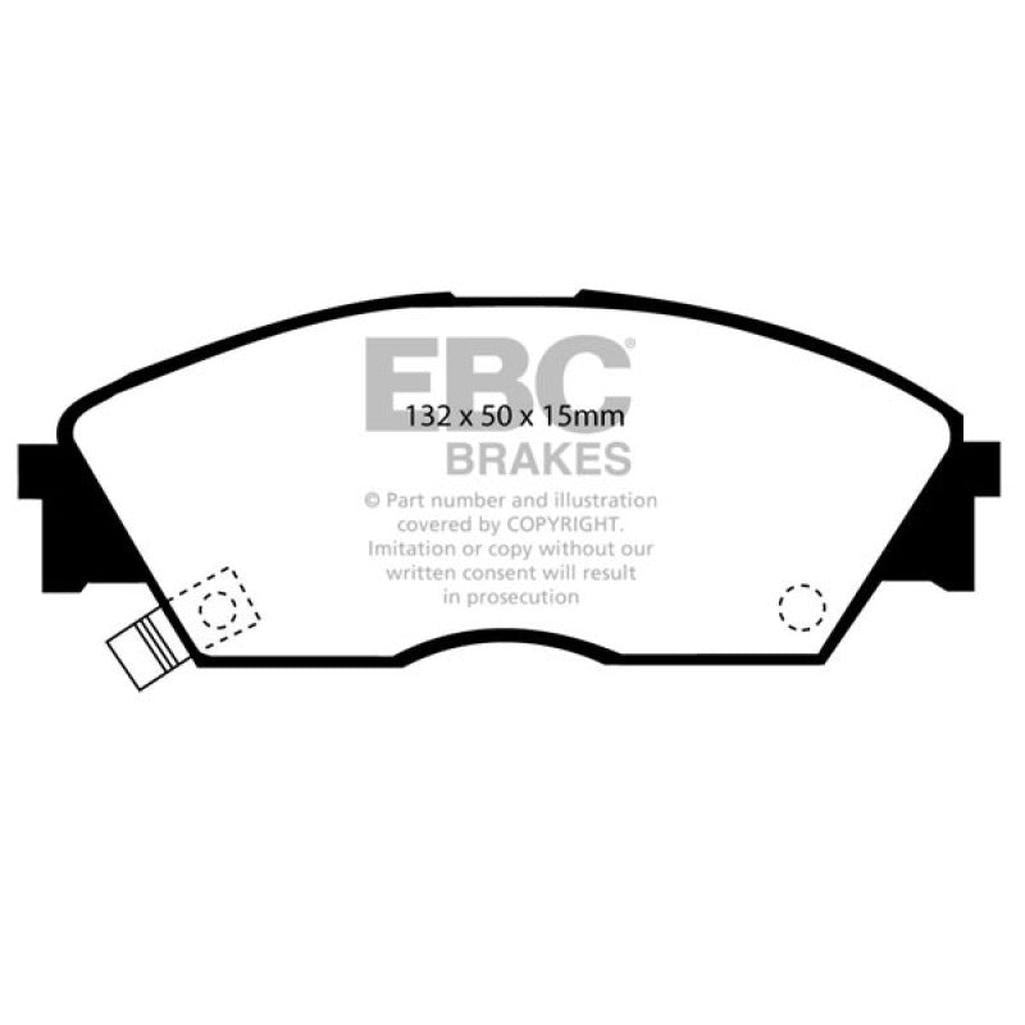 EBC Yellowstuff Front Brake Pads for Honda Civic and CRX - Part Number DP4706R