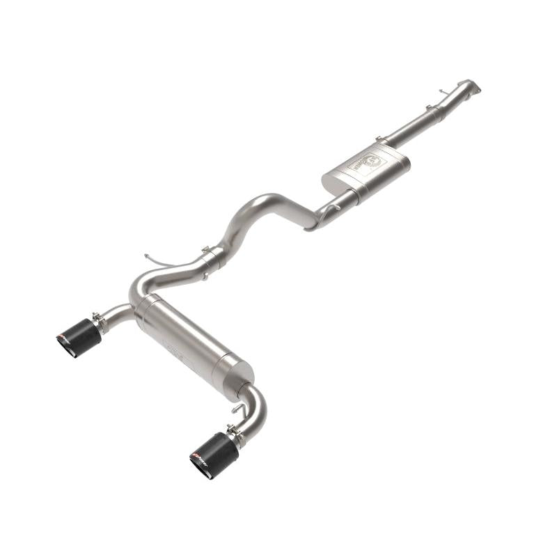 aFe 2021+ Ford Bronco L4-2.3L (t) / V6-2.7L (tt) Vulcan 3in. to 2.5in. SS Cat-Back - Carbon-SR1 Performance