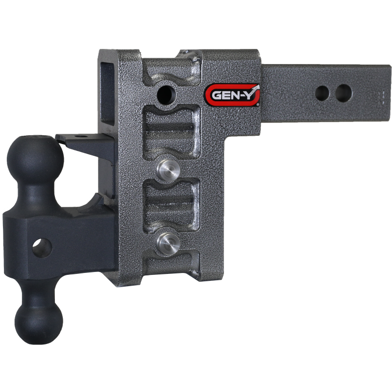 Gen-Y Mega Duty 2.5in Shank 6in Drop 3.5K TW 32K Hitch w/GH-0161 Dual-Ball/Pintle Lock