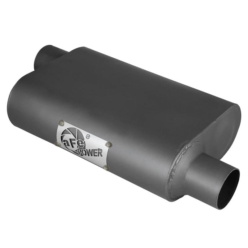 aFe Scorpion Replacement Alum Steel Muffler 2-1/2in In/Out Baffled Offset/Offset 13inL x10inW x4inH-SR1 Performance