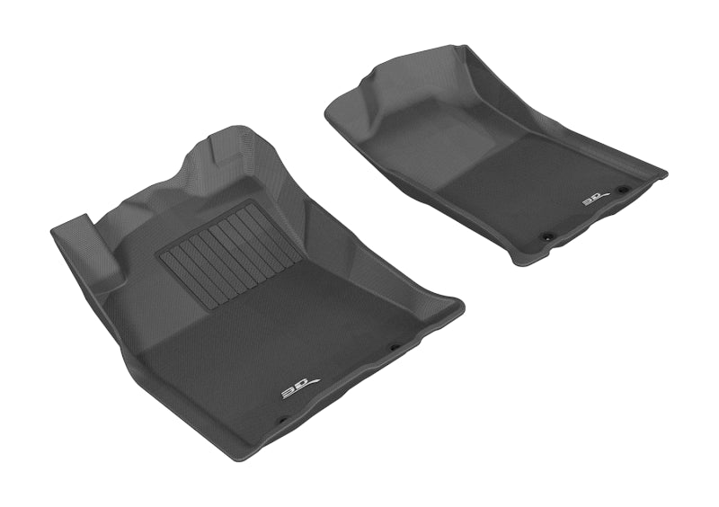 3D MAXpider 2012-2015 Toyota Tacoma Double Cab Kagu 1st Row Floormat - Black-SR1 Performance