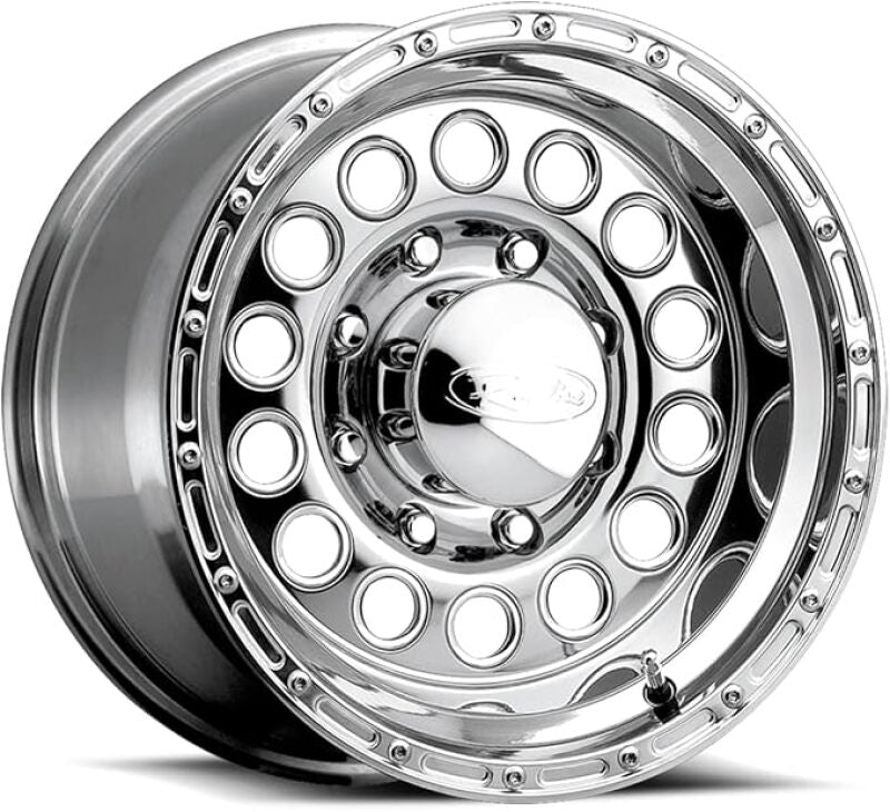 Raceline 887 Rock Crusher 15x8 Inch Polished Alloy Wheel with -32mm Offset and 5x114.3 Bolt Pattern
