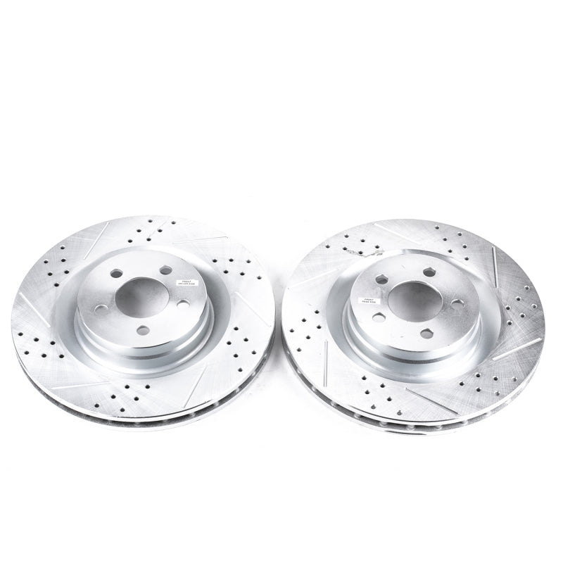 Power Stop 05-10 Chrysler 300 Front Evolution Drilled & Slotted Rotors - Pair-SR1 Performance
