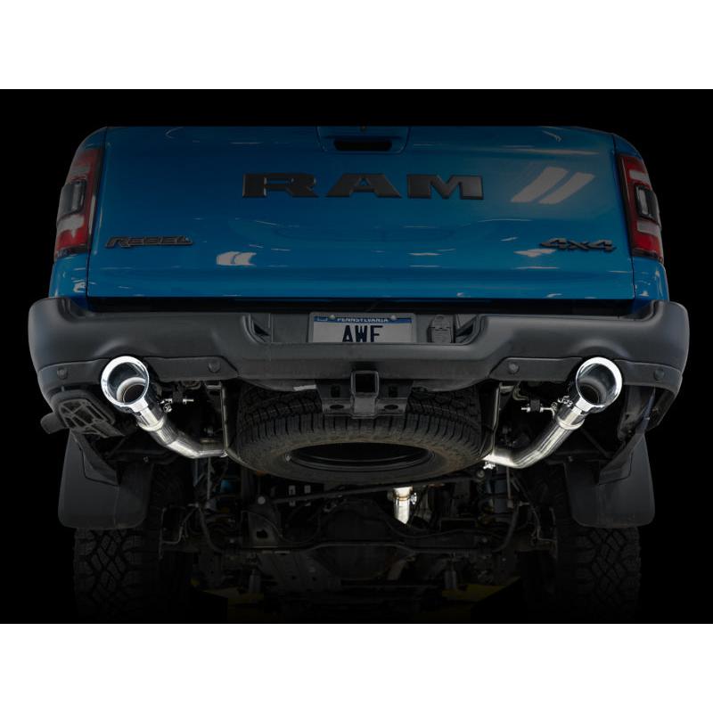 AWE Tuning 19-21 RAM 1500 5.7L (w/Cutouts) 0FG Dual Rear Exit Cat-Back Exhaust - Chrome Silver Tips