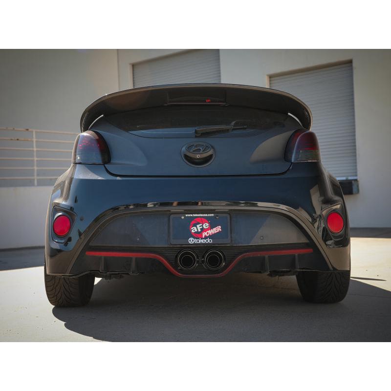 aFe Takeda 13-17 Hyundai Veloster L4-1.6L 2-1/2in 304 SS Axle-Back Exhaust w/ Carbon Fiber Tips