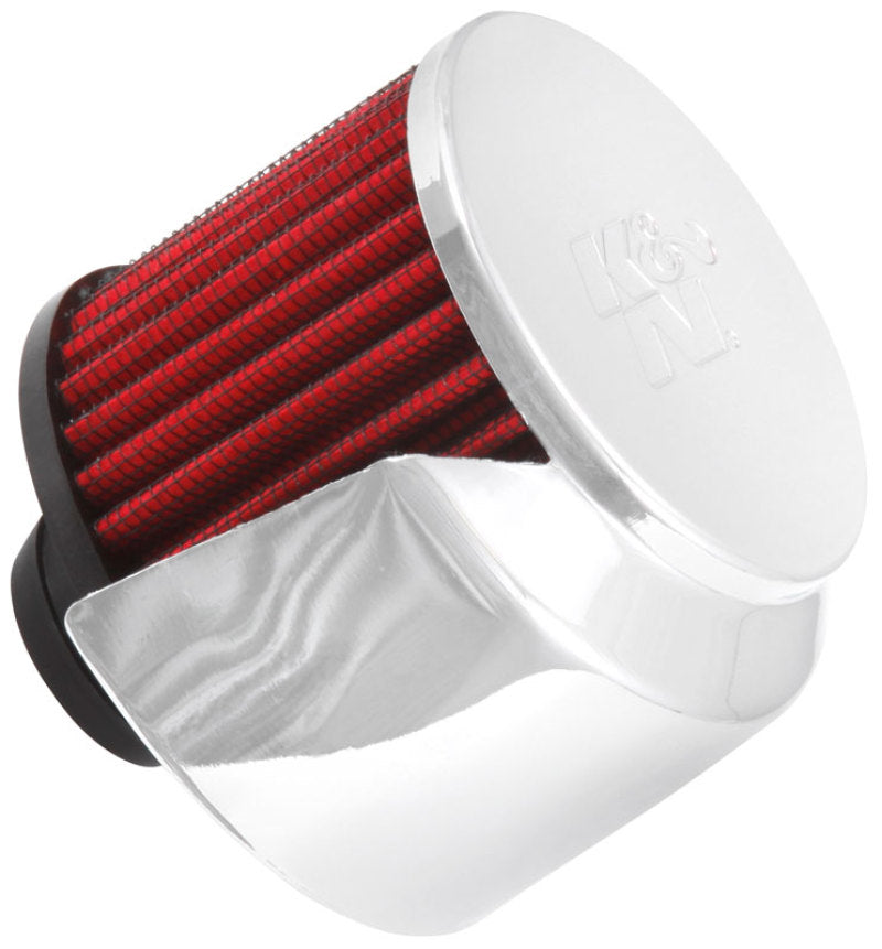 K&N 1in Flange L x 3in OD x 2.5in Height Clamp On Crankcase Vent Filter-SR1 Performance