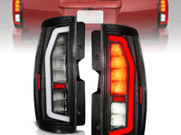 ANZO 07-14 Chevrolet Suburban / GMC Yukon Full LED Tail Light Assembly with Clear Lens and Black Housing