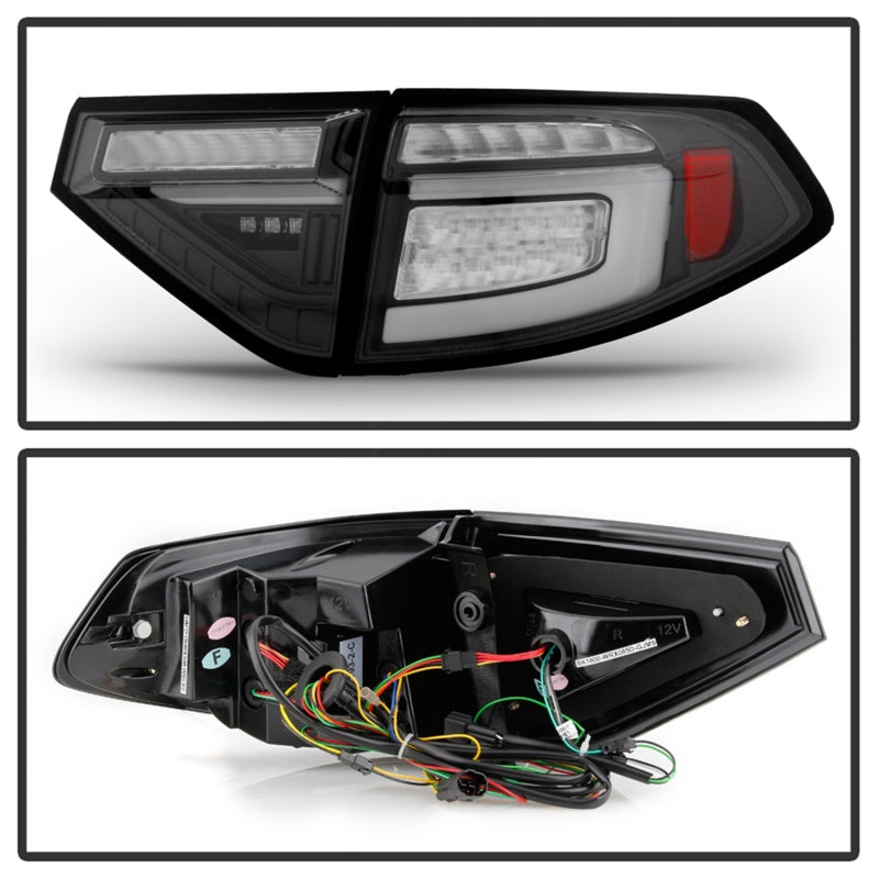 Spyder 08-14 Subara Impreza WRX Hatchback LED Tail Lights Seq Signal Black ALT-YD-SI085D-SEQ-BK-SR1 Performance