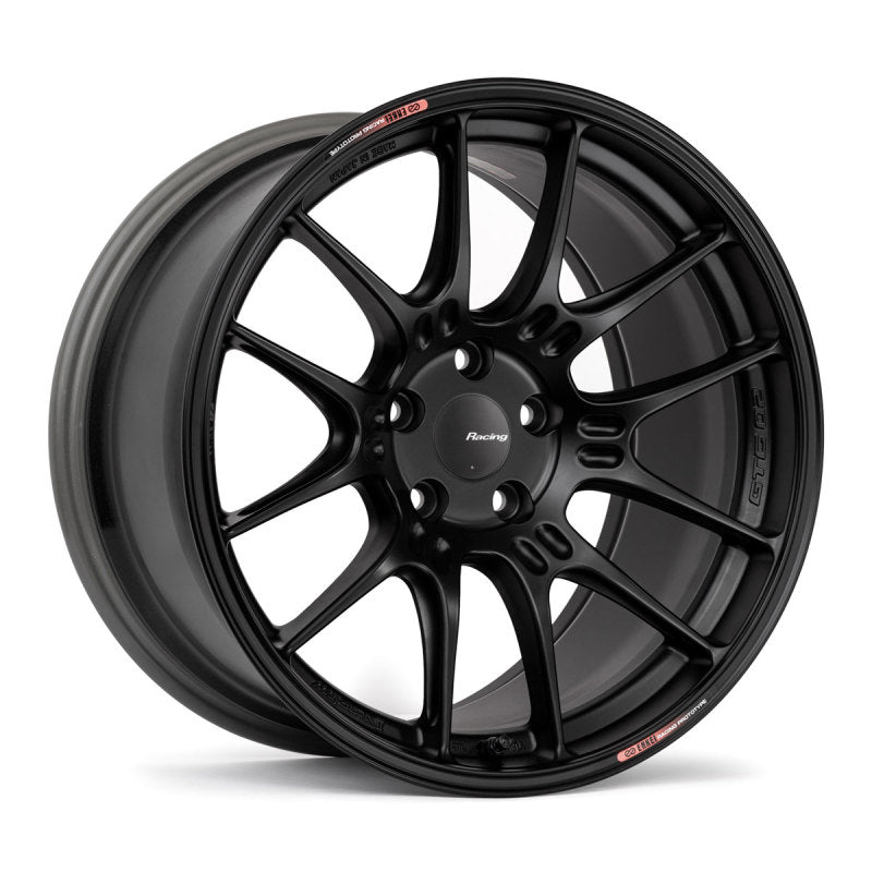 Enkei GTC02 18x8 5x114.3 45mm Offset 75mm Bore Matte Black Wheel-SR1 Performance