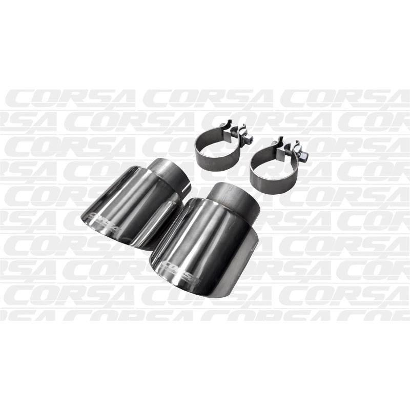 Corsa 10-14 Volkswagen R Mk6 Polished Two 4.0in Polished Pro-Series Tips-SR1 Performance