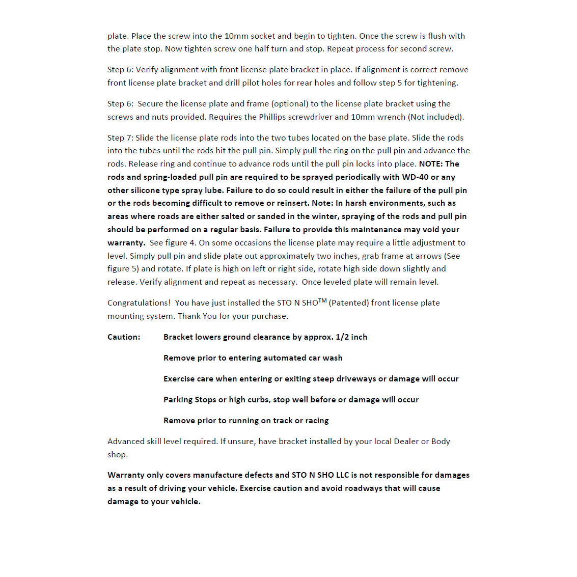 2016 Mercedes-Benz E400 Base License Plate Frame Bracket-SR1 Performance