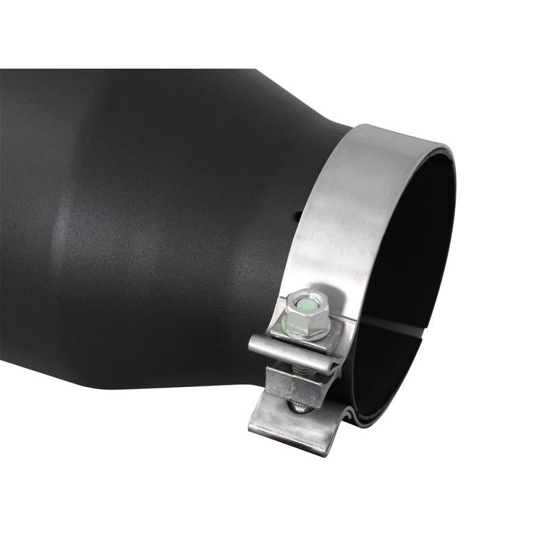 aFe Diesel Exhaust Tip Bolt On Black 4in Inlex x 6in Outlet x 15in-SR1 Performance