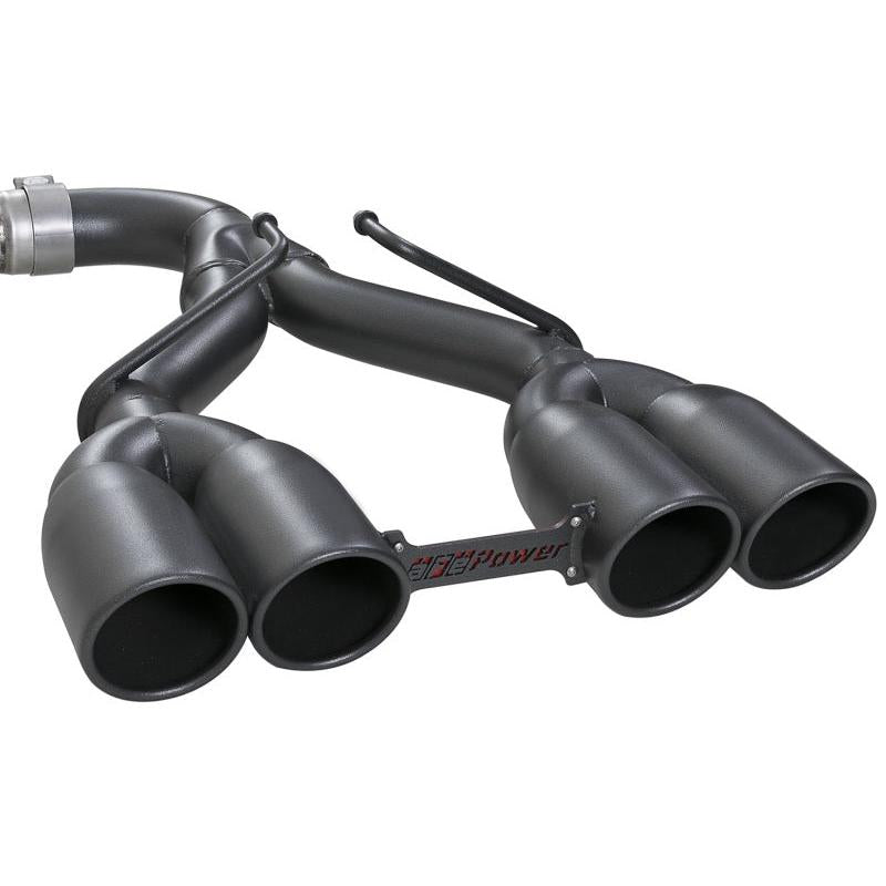 aFe Rebel Series 2.5in. 304 SS C/B Exhaust System 2018 Jeep Wrangler (JL) V6-3.6L - Black Tip-SR1 Performance