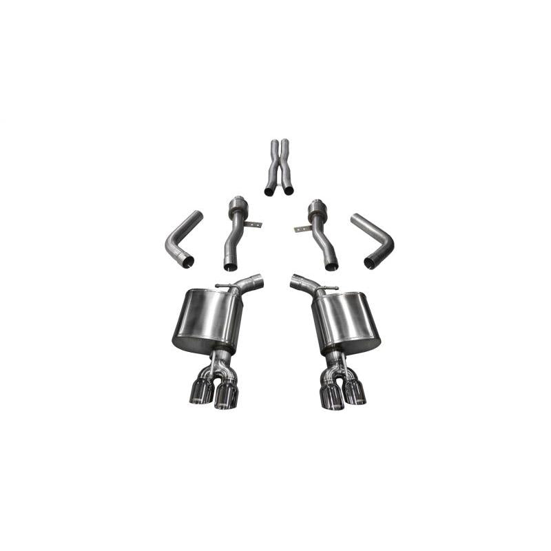 Corsa 2017-2023 Dodge Challenger 5.7L V8 Sport Cat-Back Dual Rear Exit w/3.5in Polished Tips-SR1 Performance