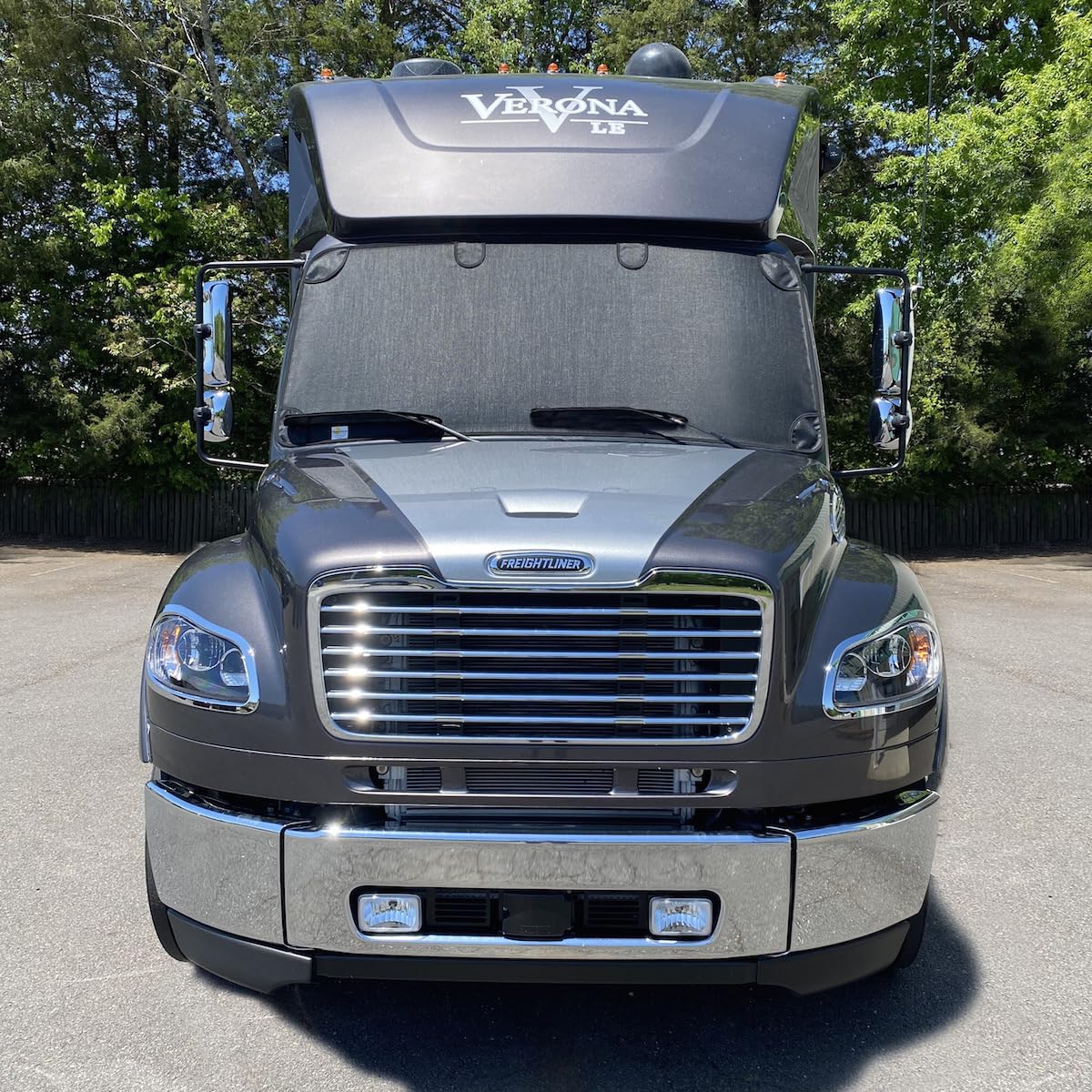 Super C RV/Motorhome Exterior Windshield Sun Shade - Made in USA Magnetic Shade by Magne Shade - Drastically Reduces Heat
