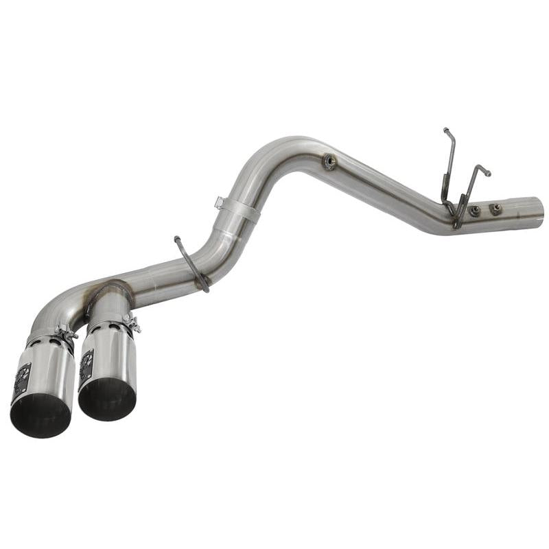 aFe Victory Series 4in 409-SS DPF-Back Exhaust w/ Dual Polished Tips 2017 GM Duramax V8-6.6L(td) L5P