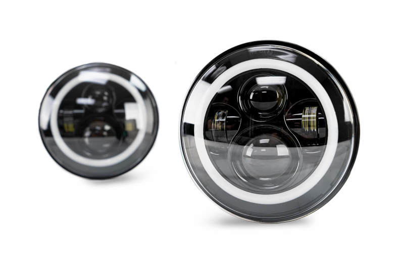 DV8 Offroad LED Projector Headlights with Halo for Jeep Wrangler JK (2007-2018)